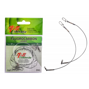 Поводок Ushiwaka Fluorocarbon UF2522, 22кг/25см, 2шт Поводок Ushiwaka Fluorocarbon UF2522, 22кг/25см, 2шт