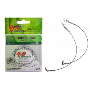 Поводок Ushiwaka Fluorocarbon UF2011, 11кг/20см, 2шт Поводок Ushiwaka Fluorocarbon UF2011, 11кг/20см, 2шт